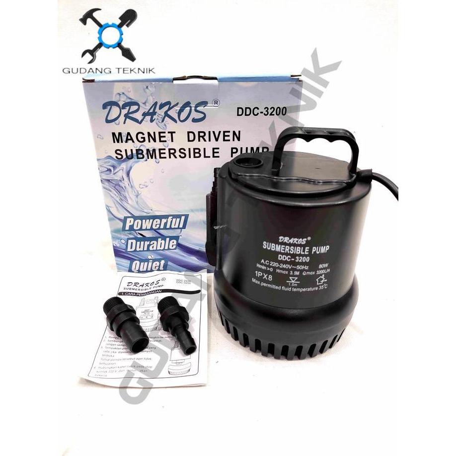 TREBA Pompa Air Celub DDC3200 DRAKOS Celup Kolam Ikan Submersible Pump