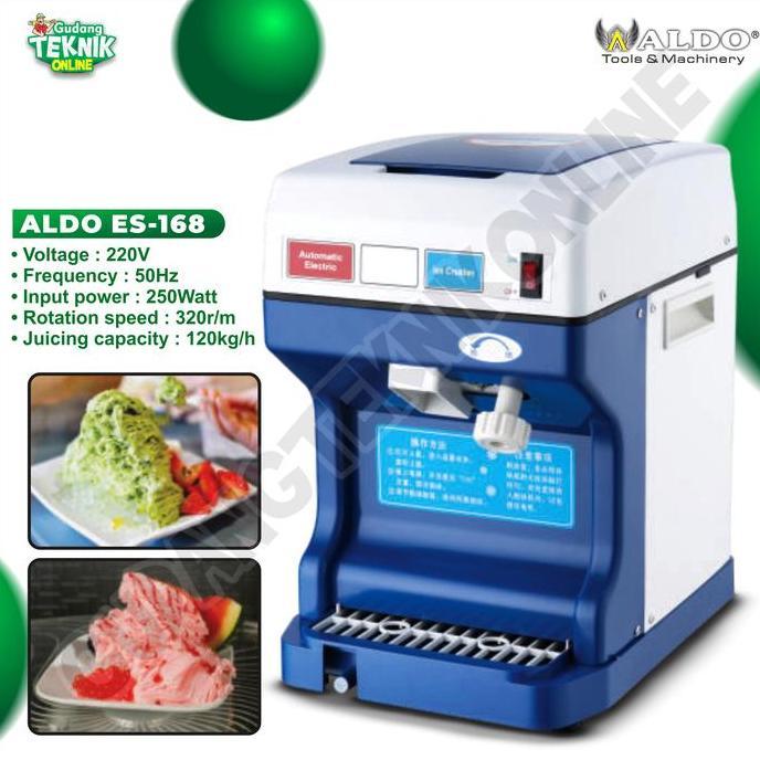 RXT Mesin Serut Es Listrik ALDO ES-168 / Ice Crusher Mesin Pembuat Es Salju  Mesin Gilingan Serut Es