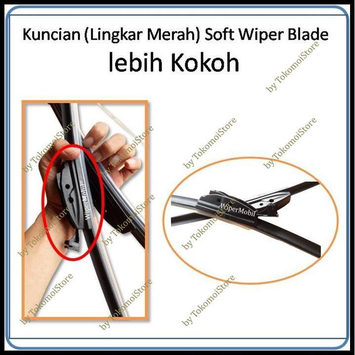 BEST DEAL WIPER KACA MOBIL HONDA BRIO 2012 2013 2014 2015 2016 2017 2018 BANANA 