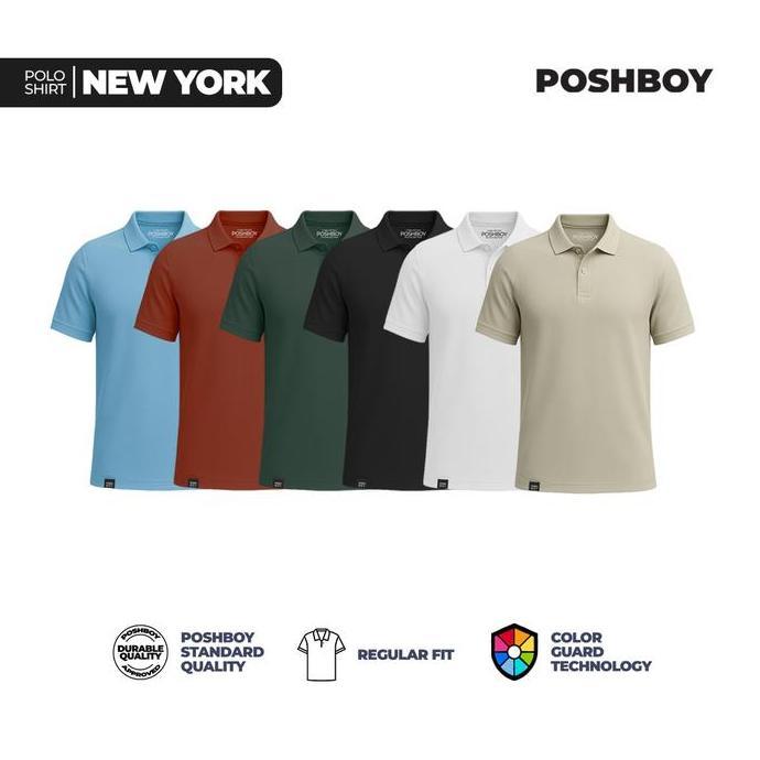 Termurah / Hot Sale Poshboy Basic Polo Shirt New York - Polo Shirt Pria Lengan Pendek