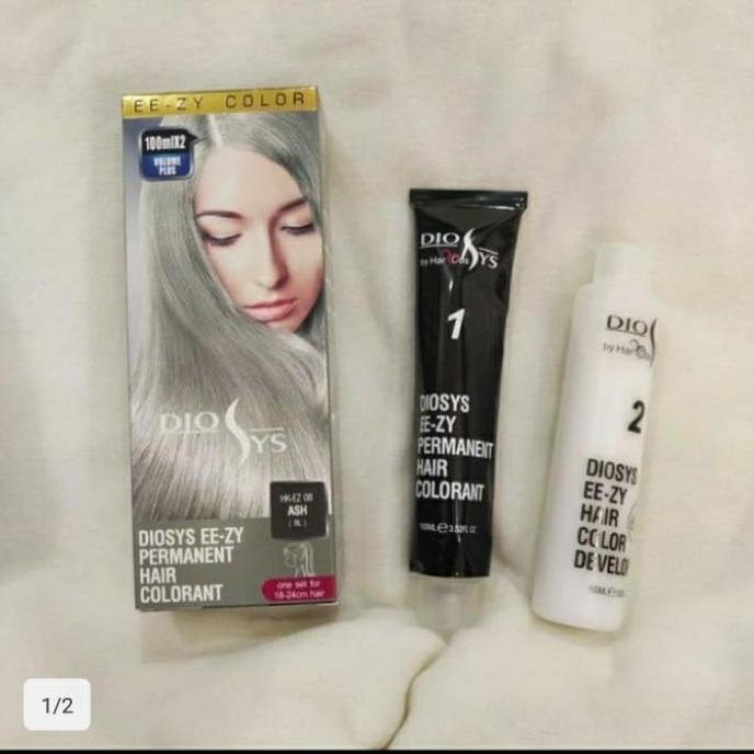DioSys Semir Pewarna cat rambut EE-ZY color (ASH) ABU ABU PUTIH