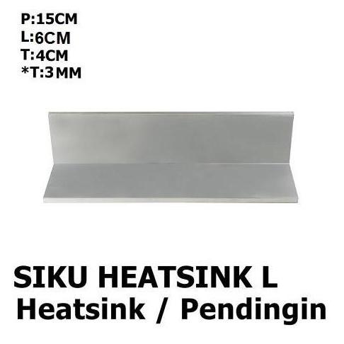 HEATSINK COOLING COOLER PENDINGIN UKURAN 4CM X 6CM X 15CM HEAT SINK ALMUNIUM BENTUK SIKU L 4X6X15 TE