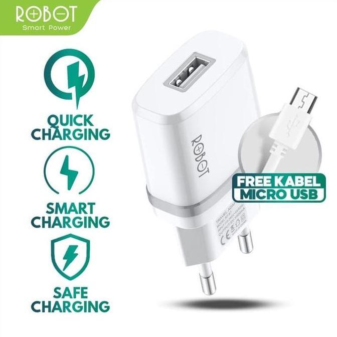 Charger Robot RT-K7 USB Adaptor HP Casan Handphone Quick Charge 1A Ori