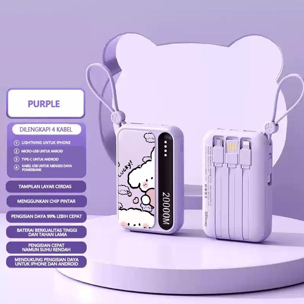 Hot Sale Mini Size Lotso Powerbank Portable 20000 Mah With 4 Usb Fast Charging Dual Input Port Type 