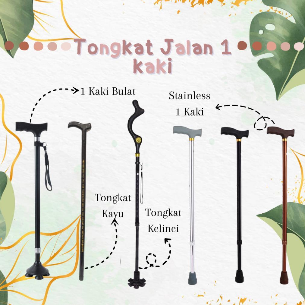 Tongkat Jalan Lansia  1 kaki / Tongkat Jalan / Alat Bantu Jalan Kaki 1