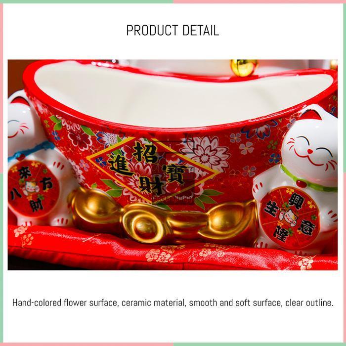 Kucing Hoki Lucky Cat Maneki Neko Rejeki Keberuntungan Baterai Listrik