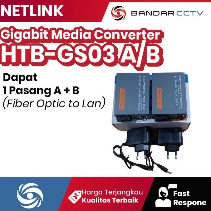 BEBAS ONGKIR - Netlink Converter HTB-GS03 ( A + B ) Gigabit