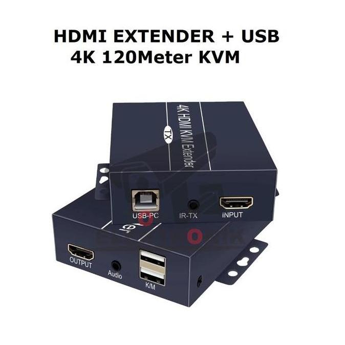 NEW HDMI Extender + USB 4K 120Meter KVM TPELEKTRONIK