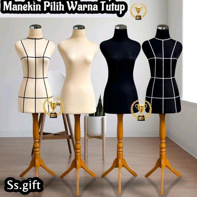 FAJARVEBLO90 - MANEKIN PILIH WARNA TUTUP | MANEKIN WANITA DM LAPIS BUSA | PATUNG MANEKIN | DRESMAKIN