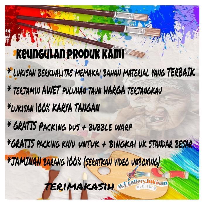 lukisan dewi kwan im lengkap dengan bingkai minimalis gold