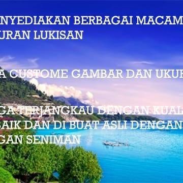 lukisan Yesus  lukisan kanvas plus frame moderen