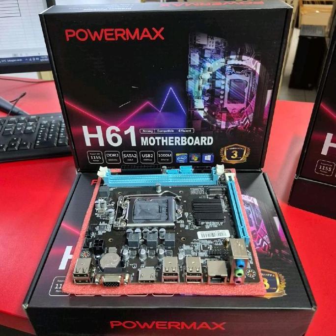 MOTHERBOARD H61 POWERMAX SOKET 1155