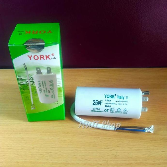 KAPASITOR 25 UF 450V YORK ~ CAPACITOR 25UF 450V ~ KAPASITOR POMPA AIR READY STOCK