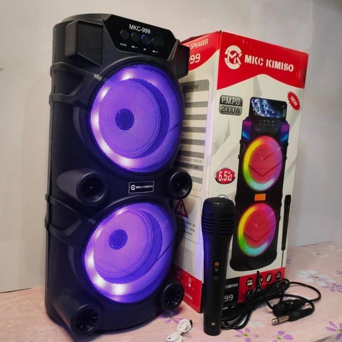 Best Deals Audio Bluetooth Speaker Bass Mkc - Kimiso Qs 999 Portable Speaker With Party Light Mkc Ki