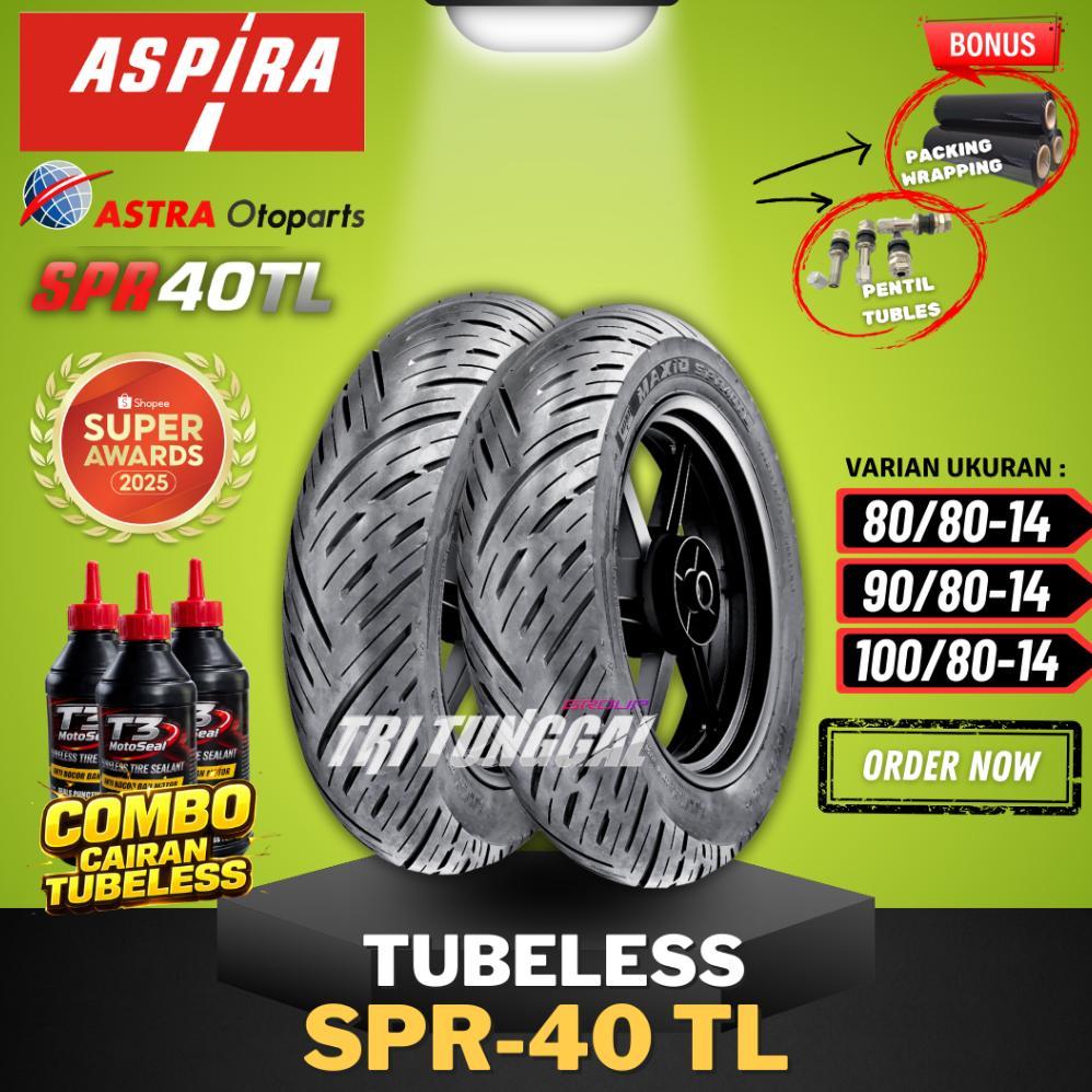 [READY ] BAN ASPIRA TUBELESS / BAN TUBLES ASPIRA MAXIO SPR40 TL RING 14 / BAN LUAR ASPIRA RING 14 (8
