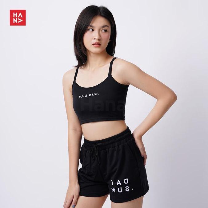 Setgirl- Hana Fashion - Kimmy Set Sunday Printing/Set Tank Top Dan Celana Pendek Wanita- St026 Setel