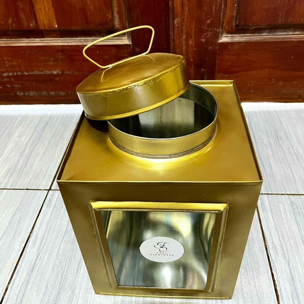 Limited Toples Lebaran Astetik / Toples Kerupuk Mini Warna Gold Emas