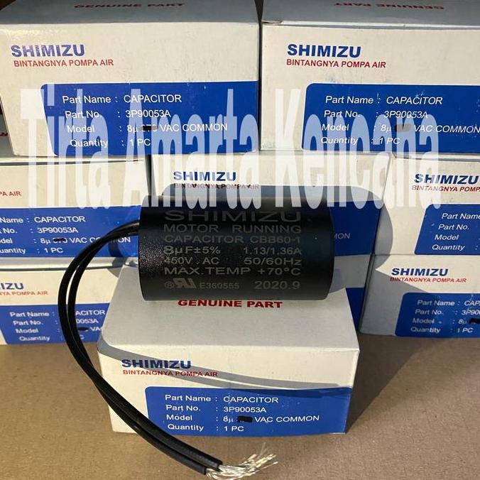 Kapasitor Pompa Air Shimizu 8Uf / Kapasitor Shimizu 8 Uf Ready Stock