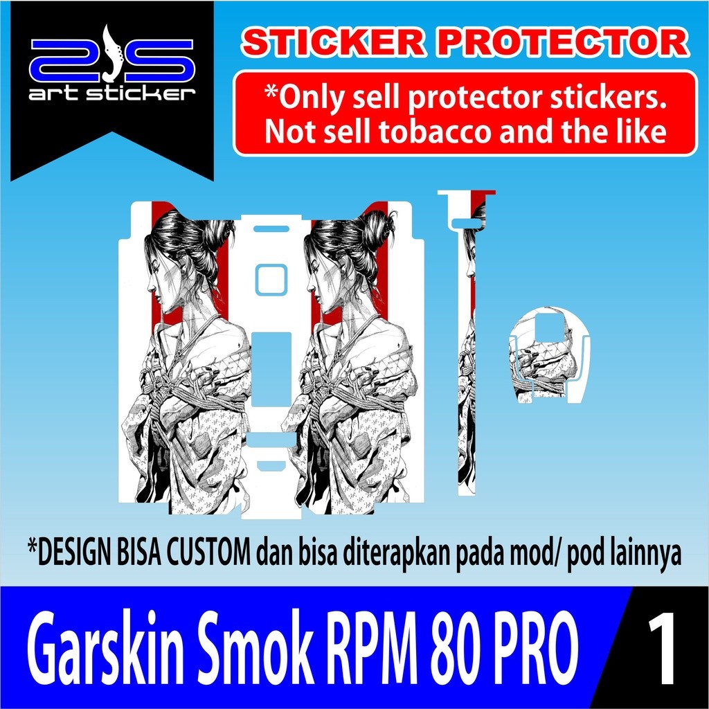 Promo 2Pcs Skin Sticker Garskin Smok Rpm 80 Pro Garskin Case Stiker Protector Free Custom COD