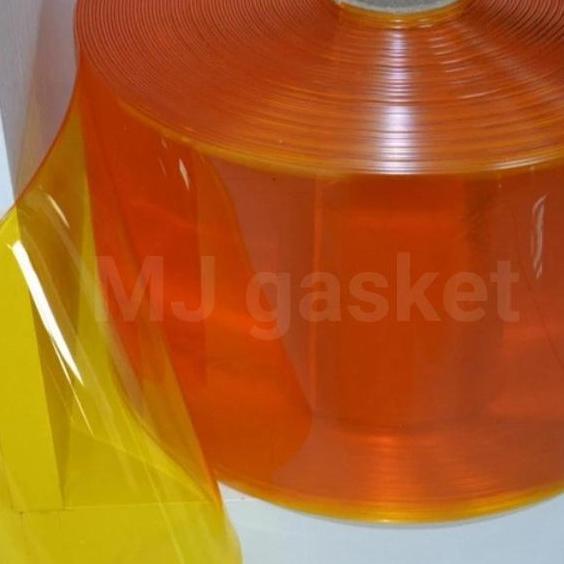 tirai PVC curtain orange 3mm x 20cm