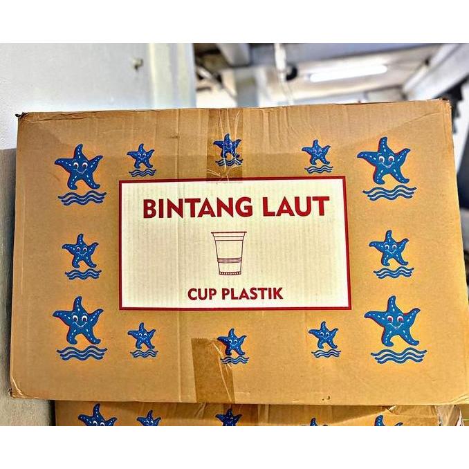 GELAS POP ICE/GELAS BUBBLE/GELAS OZ/GELAS PLASTIK BINTANG LAUT UK 10 11 12 14 16 OZ ISI 40 SLOP 200