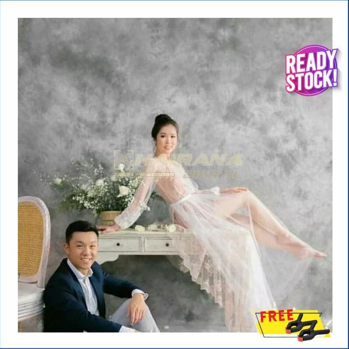 Kain Background Backdrop Studio Foto Abstrak Abu 3x2.5m