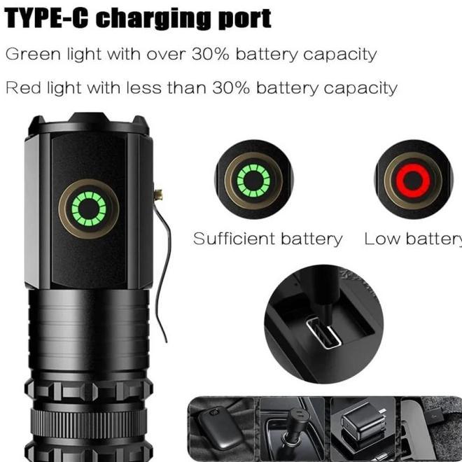 Senter Swat Police Mini Terbaik / Senter Led Rechargeable