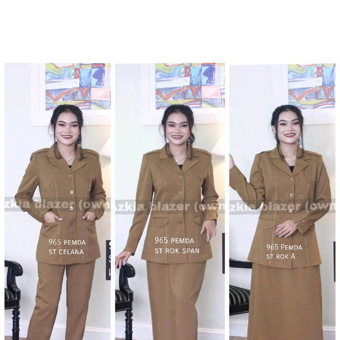 Bisa Cod - Seragam Kerja Wanita Kantor Pns,Seragam Blazer Setelan Pns,Seragam Kerja Wanita Blazer Kr