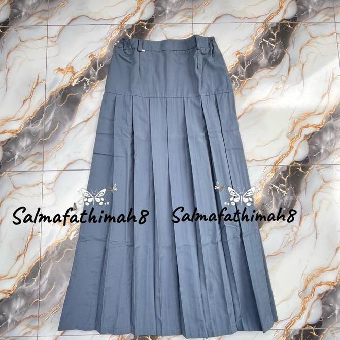 FLASH SALE Rok SMA Baping Bawah Pinggang / Rok SMA / Rok Panjang / Rok Biru / Rok Rempel  Baping / A
