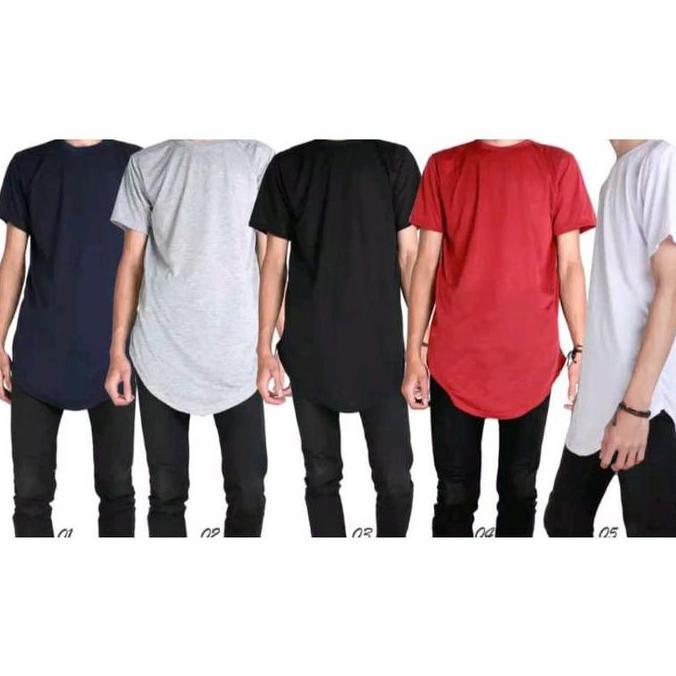 PREMIUM KAOS KURTA POLOS / KAOS POLOS LONGLINE KUALITAS  PREMIUM CATTON COMBED  / KAOS LONGLINE PRIA
