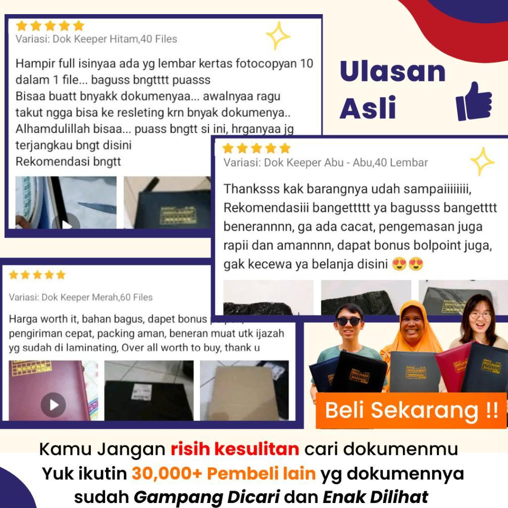MAP IJAZAH DOKUMEN KEEPER RESLETING ANTI AIR ISI 40 60 DOCUMENT SERTIFIKAT FILE FOLDER ORGANIZER