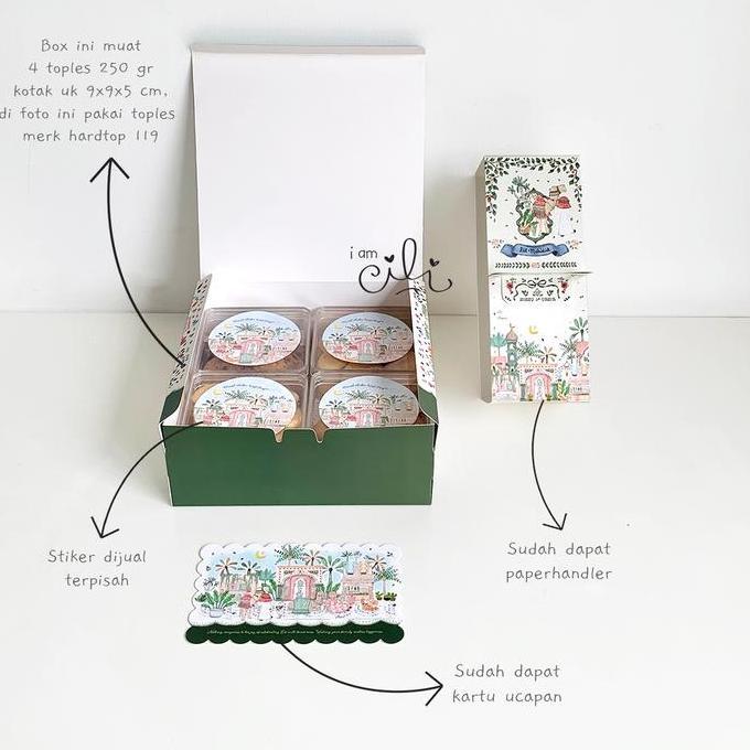 Iyakirim- (Box 20 X 20 X 8 Cm Lebaran) Kotak Kue Bolu Lapis Legit (10 Pcs)
