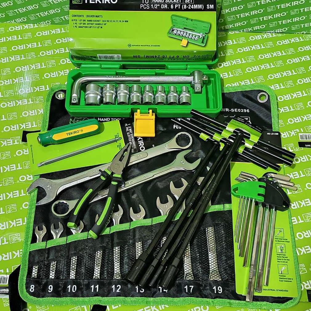 Ready TEKIRO Kunci Lengkap full set  / PERKAKAS BENGKEL / Alat Bengkel Murah/ Peralatan Bengkel teki