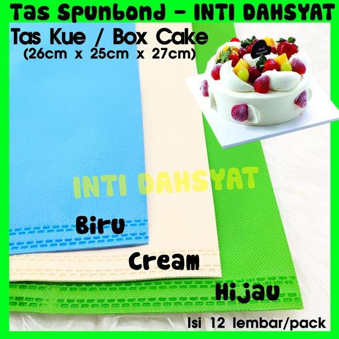 Iyakirim- Tas Kue / Box Cake Spunbond Goodie Bag Size 25 (Isi 12Lembar) Murah