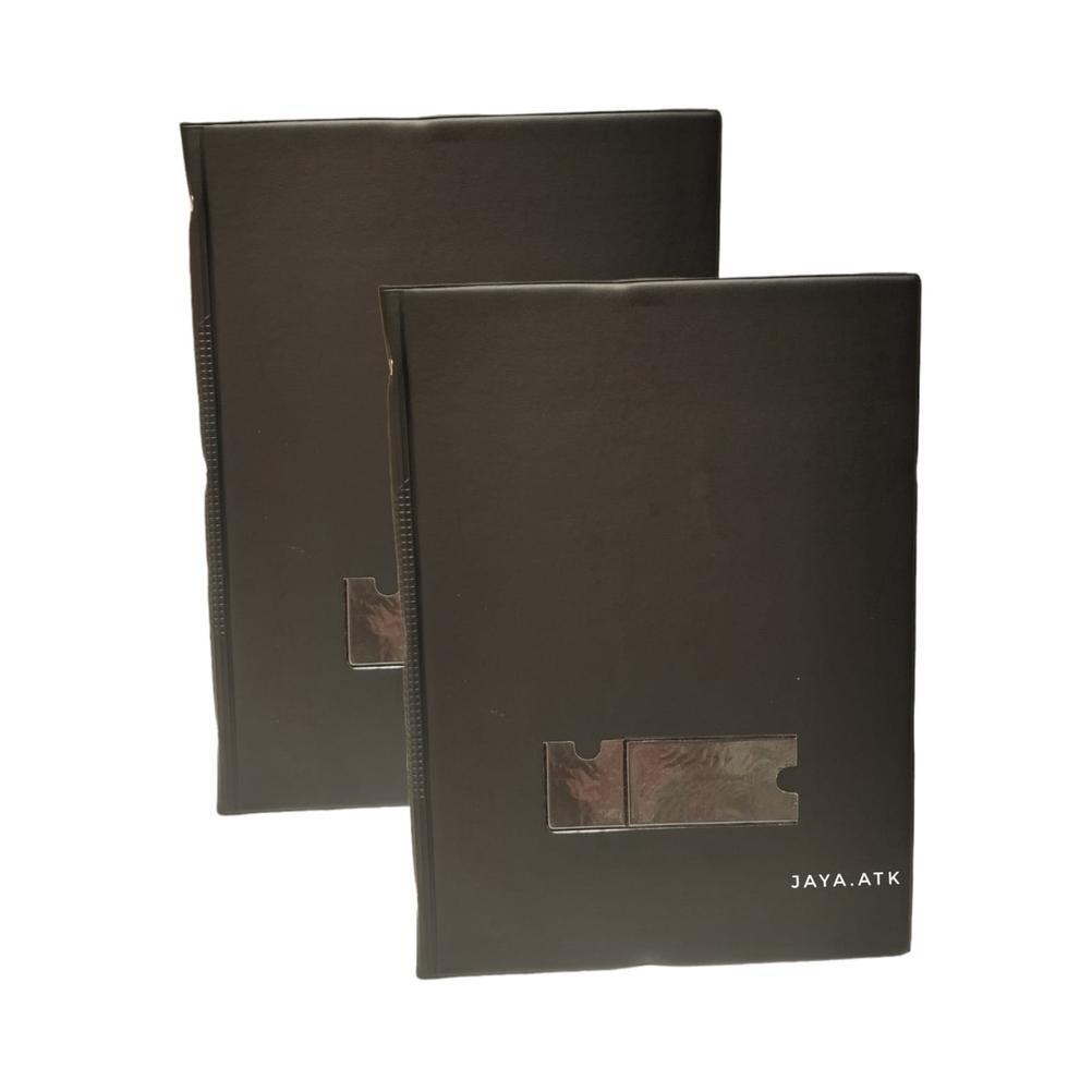 MAP PLASTIK DOKUMEN CLEAR HOLDER IJAZAH FOLIO F4 40 FL-40 MAP SEMINAR COVER KULIT HITAM BAGU