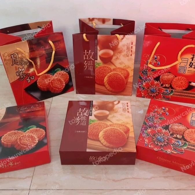 Iyakirim- Box Dus Mooncake 125-150Gr Isi 4 / Kotak Mooncake / Kardus Moon Cake