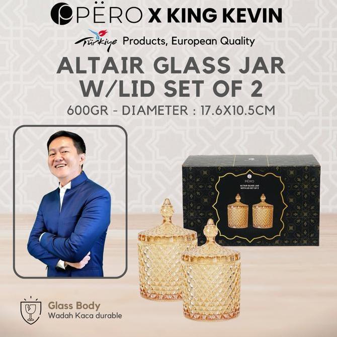 King Kevin Pero Nova Glass Kettle With 4 Cup Set 1 Set Wadah Kaca