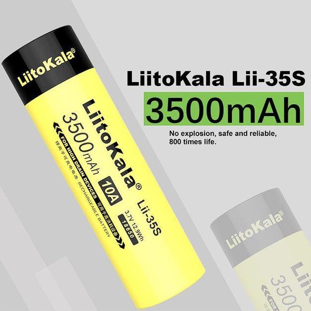 Baterai 18650 3500mah Liitokala lii-35s Original Authentic battery