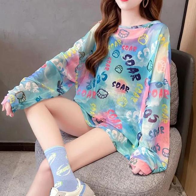 Outer Transparan Korean Outer Transparan Korean Blouse Ot11 Atasan Lengan Panjang Paw