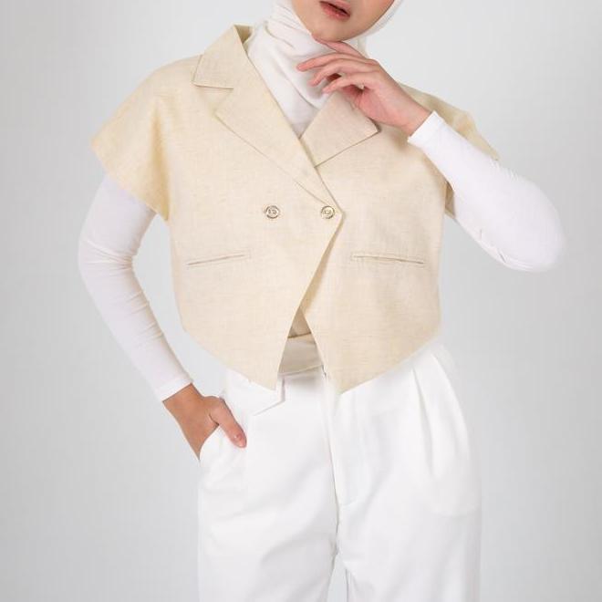 More Eleven Eleven Vest Rompi Wanita Nova Boxy Outerwear Formal