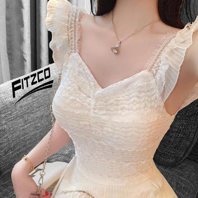 Fitzco Gween Tanktop Bra Kombinasi 5532 Renda Panjang Wanita