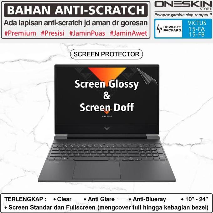 Pelindung Screen Protector HP Victus 15-fa fa0116tx fa0119tx Glossy