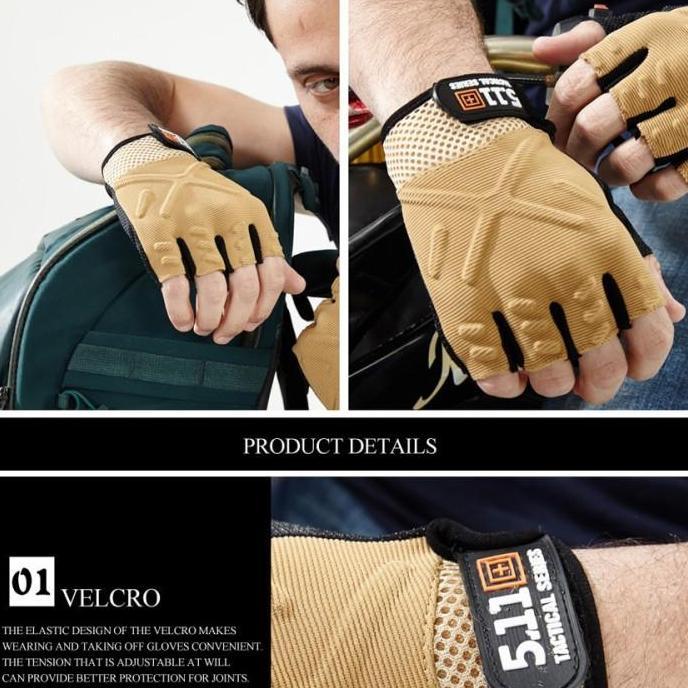 Sarung Tangan 511 Half Tactical Glove Pendek