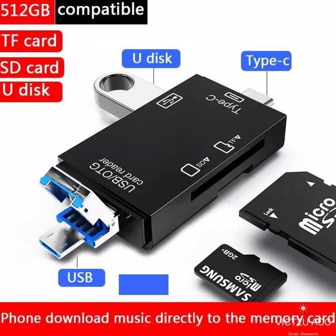 OTG USB 6 IN 1 TIPE C / MICRO USB WITH CARD READER FUNCTION