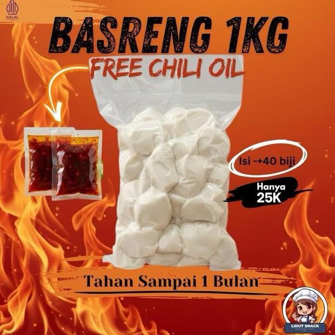 CEMILAN TEMAN NGOPI BASRENG MENTAH CHILI OIL KEMASAN 1 KG MURAH MERIAN FROZEN FOOD BAHAN PILIHAN