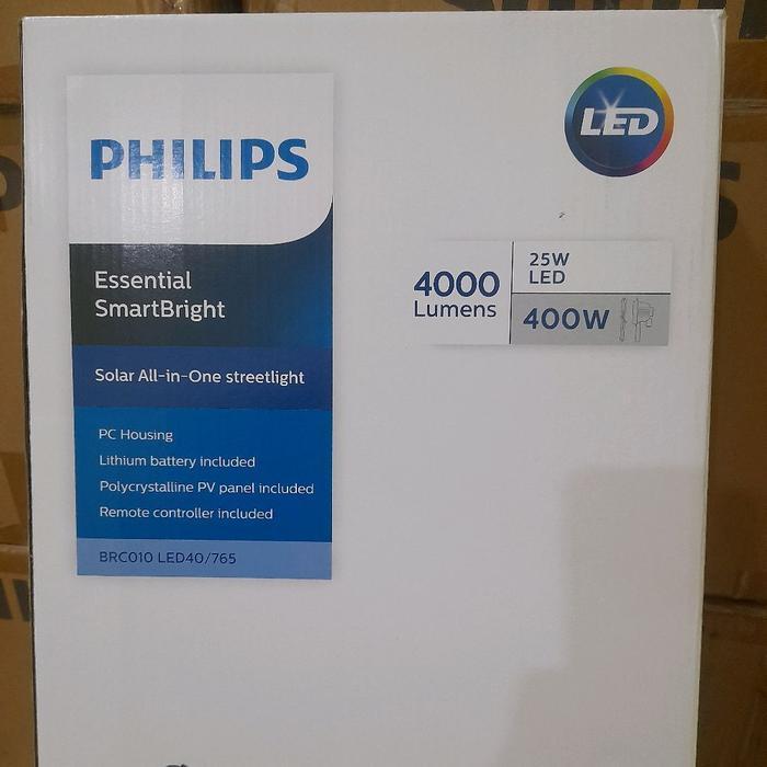 Lampu Jalan PJU Solar Cell Philips BRC010 LED40 25 Watt Solar Street Light Tenaga Surya