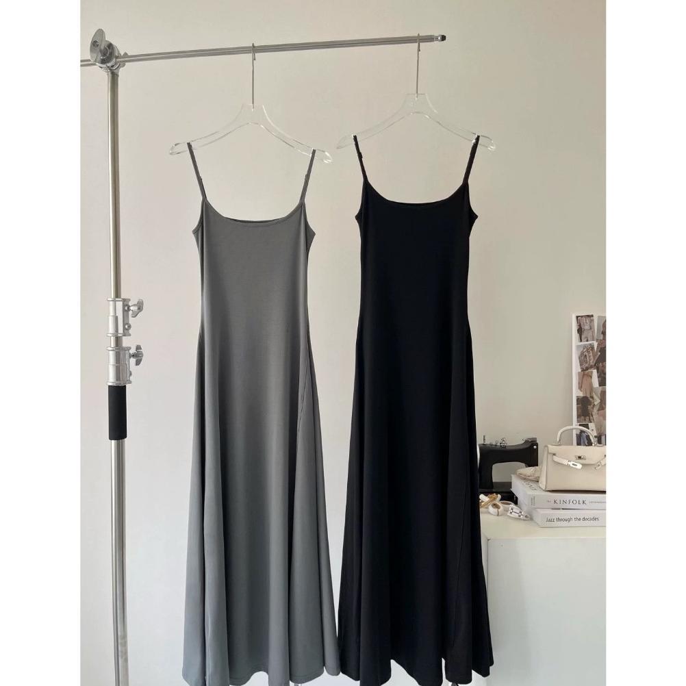 Limited Ready Stock Rekomendas Dress Hitam Panjang Wanita Gaya Korea Hepburn Casual Dress Dress Wani