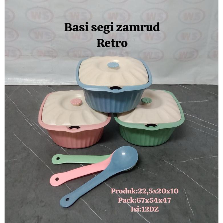 6 pcs Basi Set Wadah Sayur Prasmanan Plastik + Centong Sayur Wadah Sayur Baskom Sayur Tempat sayur S