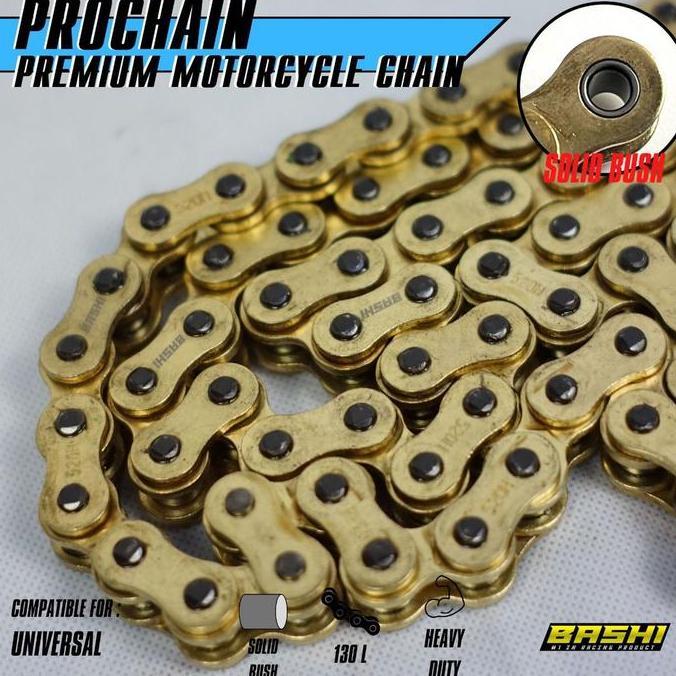 Rantai Motor Bashi Rantai Motor Bashi Prochain 130l Gold 415H 428H 520H Honda