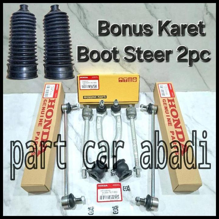 DISKON PAKET KOMPLIT 8PC RACK END LONG TIE ROD LINK STABILIZER KARET HONDA MOBILIO 2014 2015 2016 20